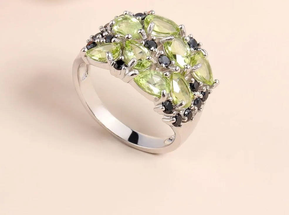 Peridot 925 Sterling Silver Jewelry Set