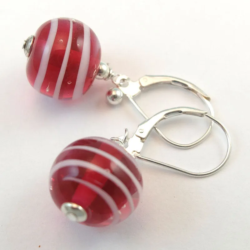 raspberry ripple earrings