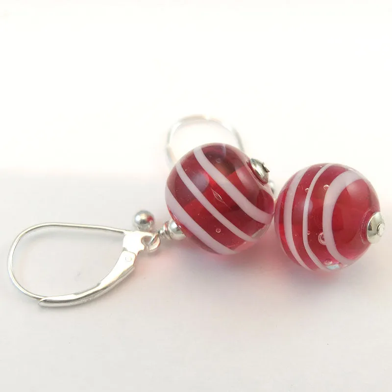 raspberry ripple earrings