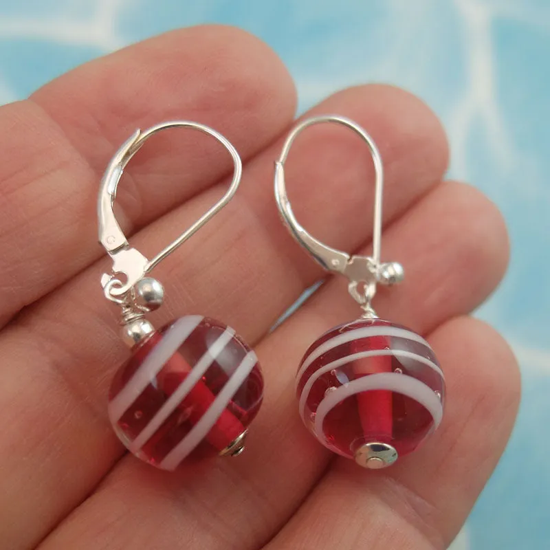 raspberry ripple earrings