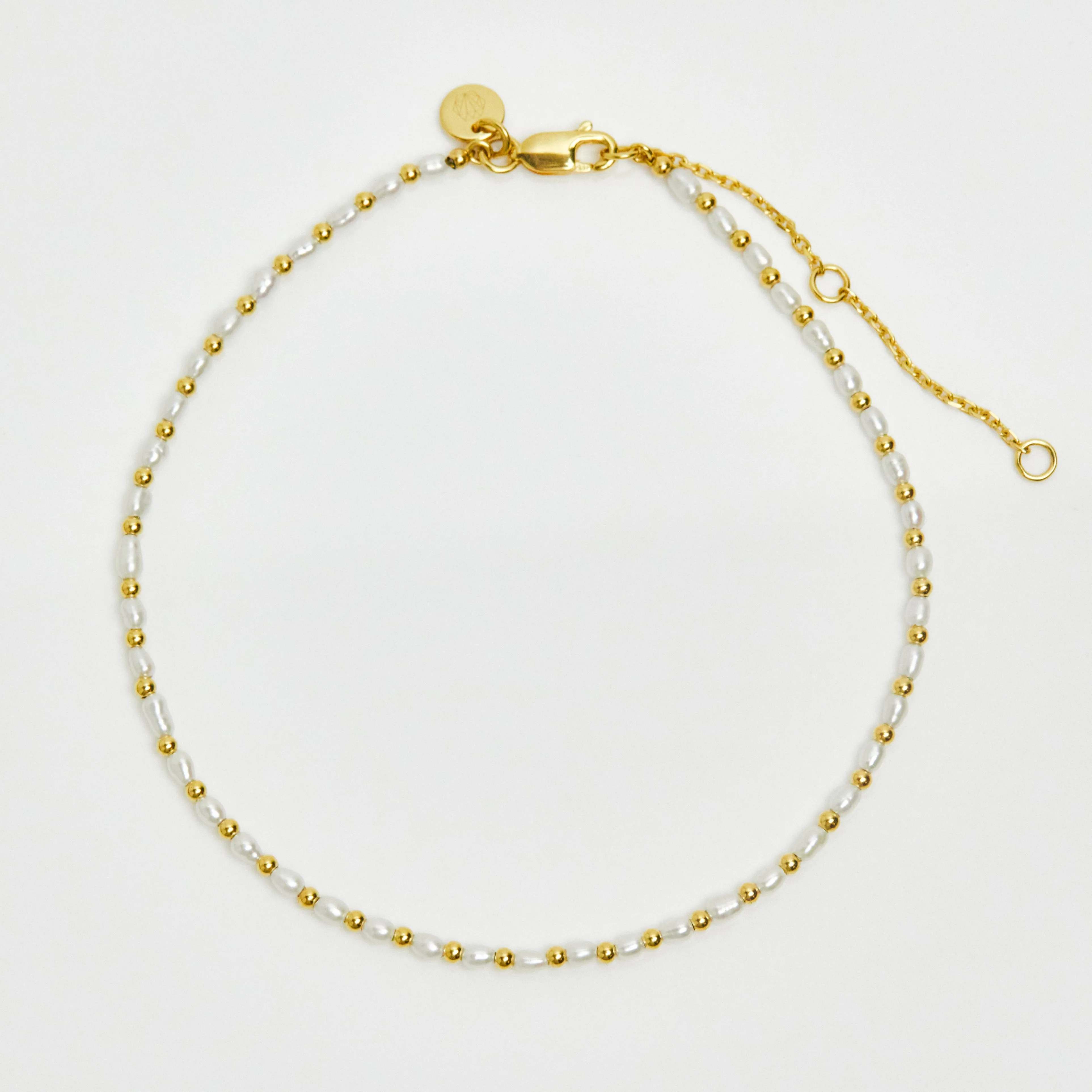 Rice Pearl Beaded Anklet