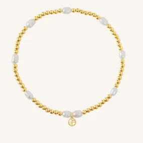 Sahara Stretchy Pearl Anklet