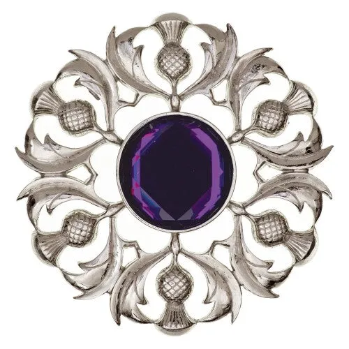 Scottish Thistle Plaid Brooch 234