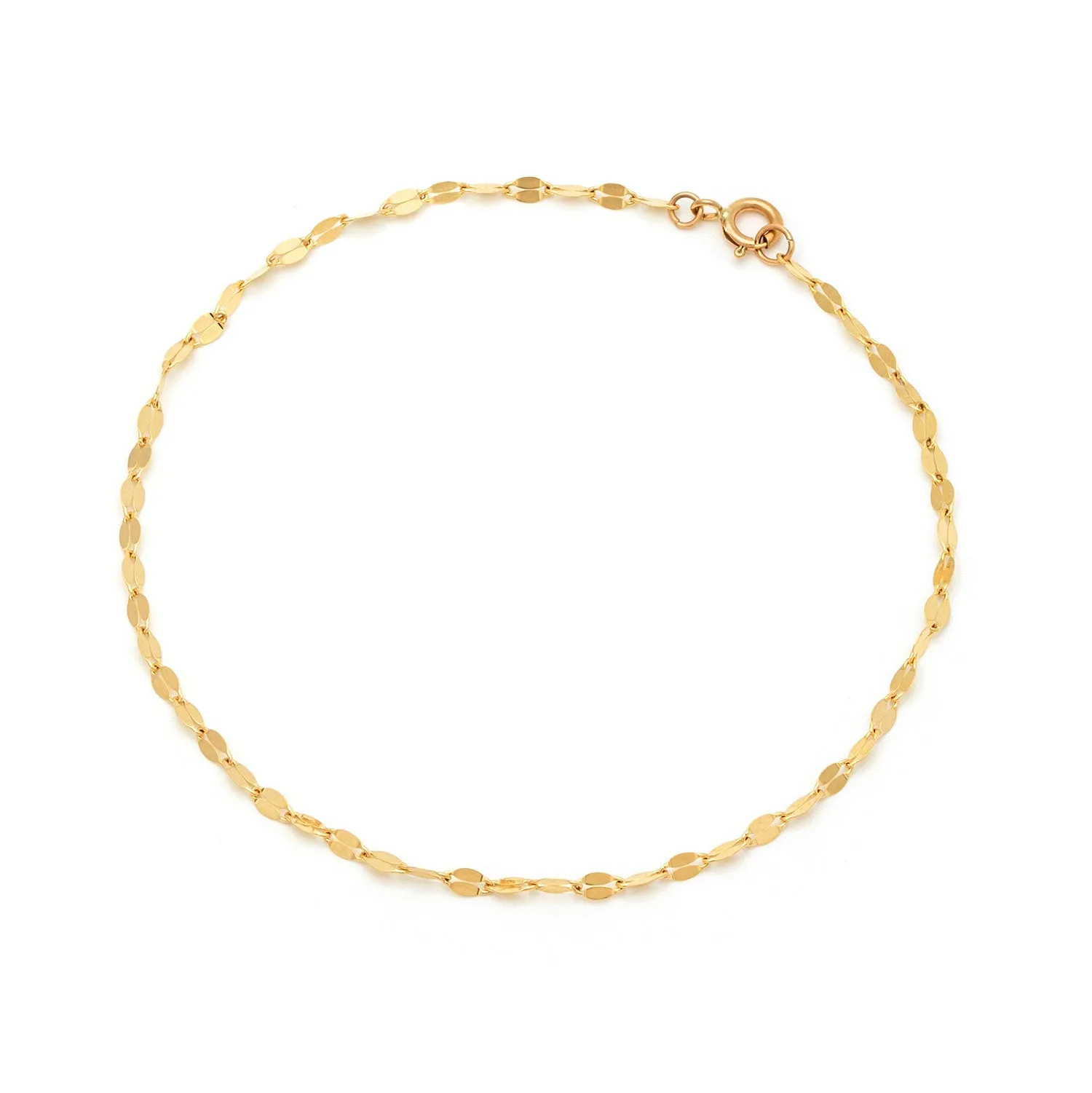 Shimmer Anklet | Solid 14k Gold