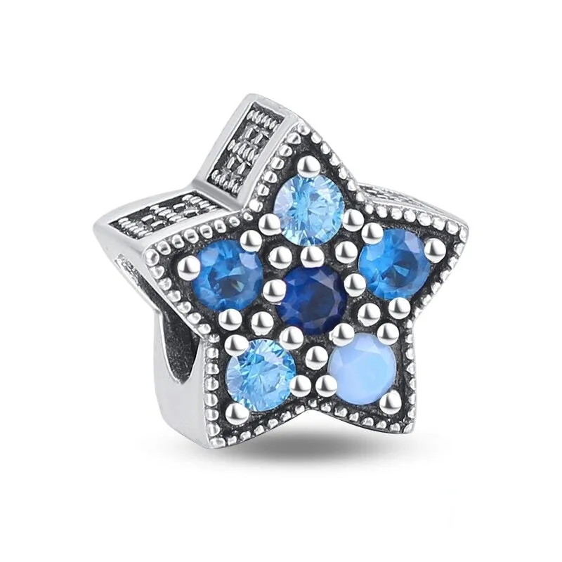 Shiny Silver Zircon Bead For Women DIY Jewelry