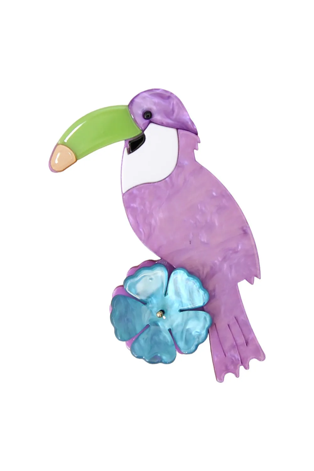 SIA BROOCH PARROT PURPLE