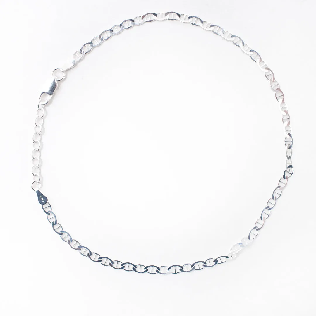 Silver Marine Link Anklet