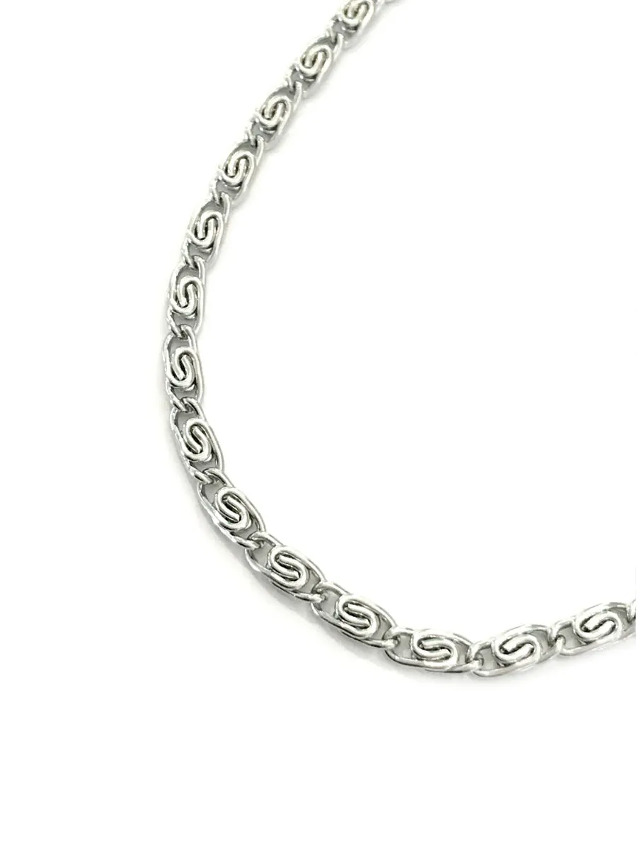 Steel Scroll Anklet