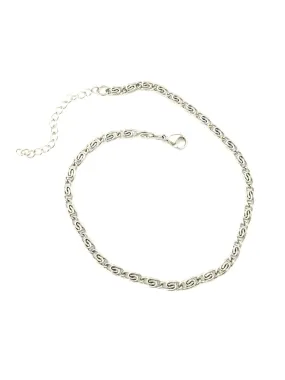 Steel Scroll Anklet