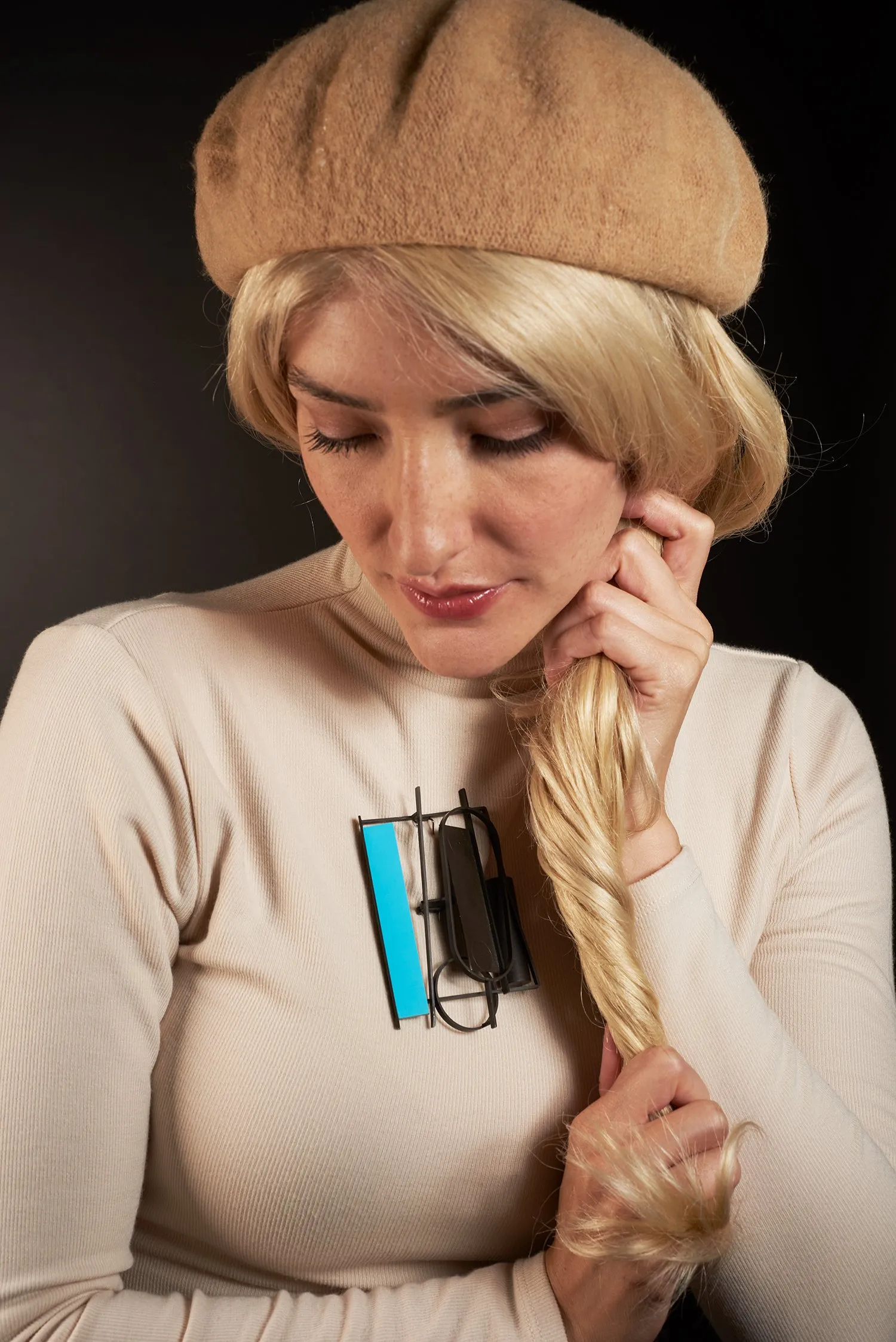 Subtle Architecture with Reconstructed Turquoise Brooch