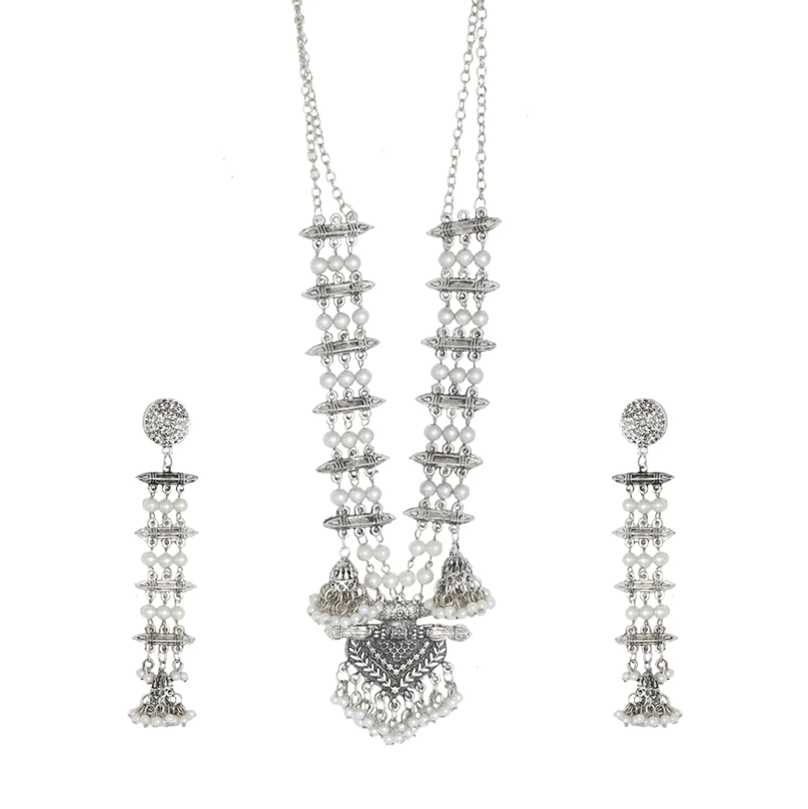 Teejh Aabha Silver Oxidised Jewelry Gift Set