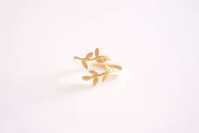 Wholesale Matte Gold Leaf Branch Ring, Gold Leaf Ring, Layering Ring, Vine Ring, Laurel Ring, Nature Jewelry, twig ring, branch ring, tree ring,