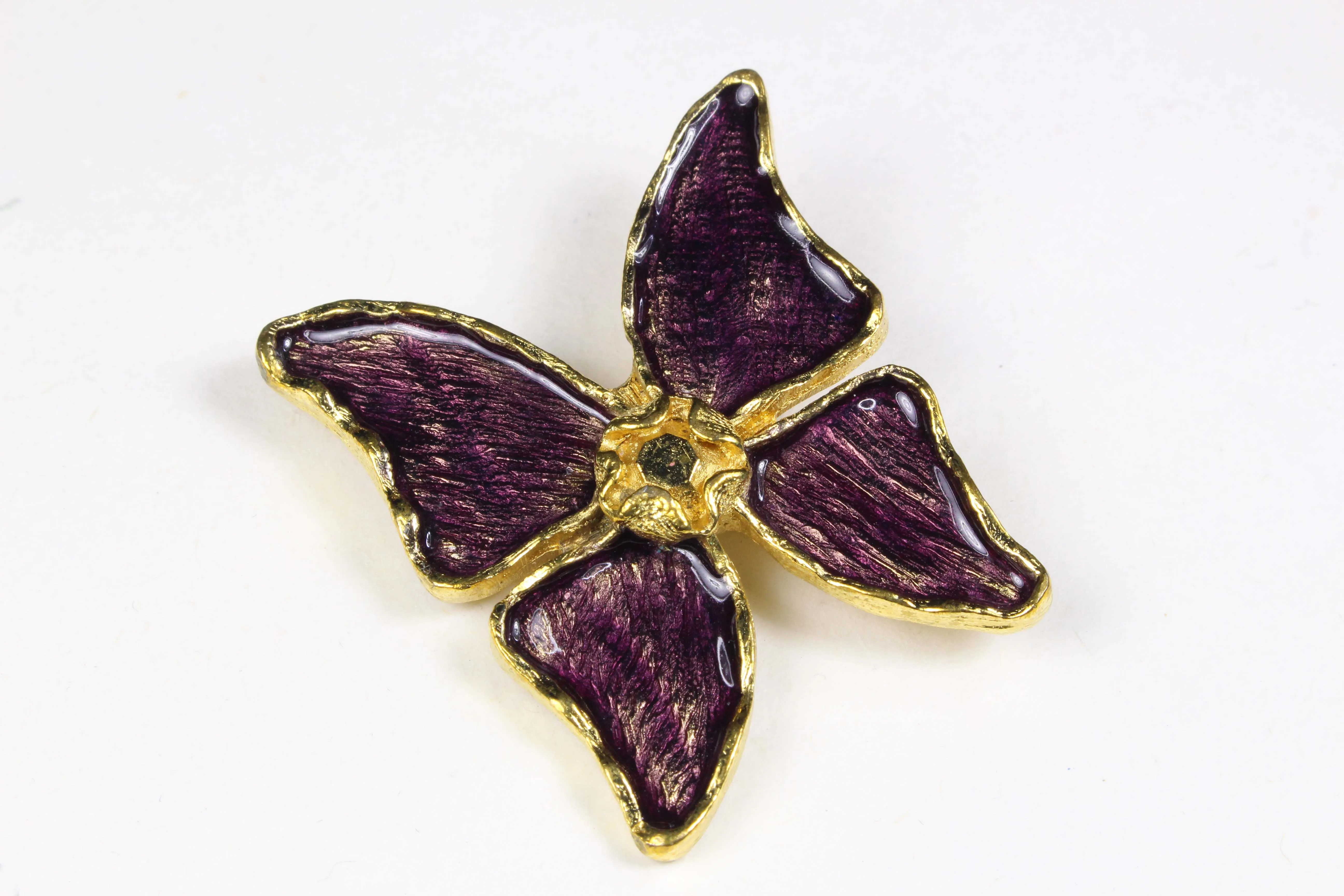 YVES SAINT LAURENT butterfly brooch