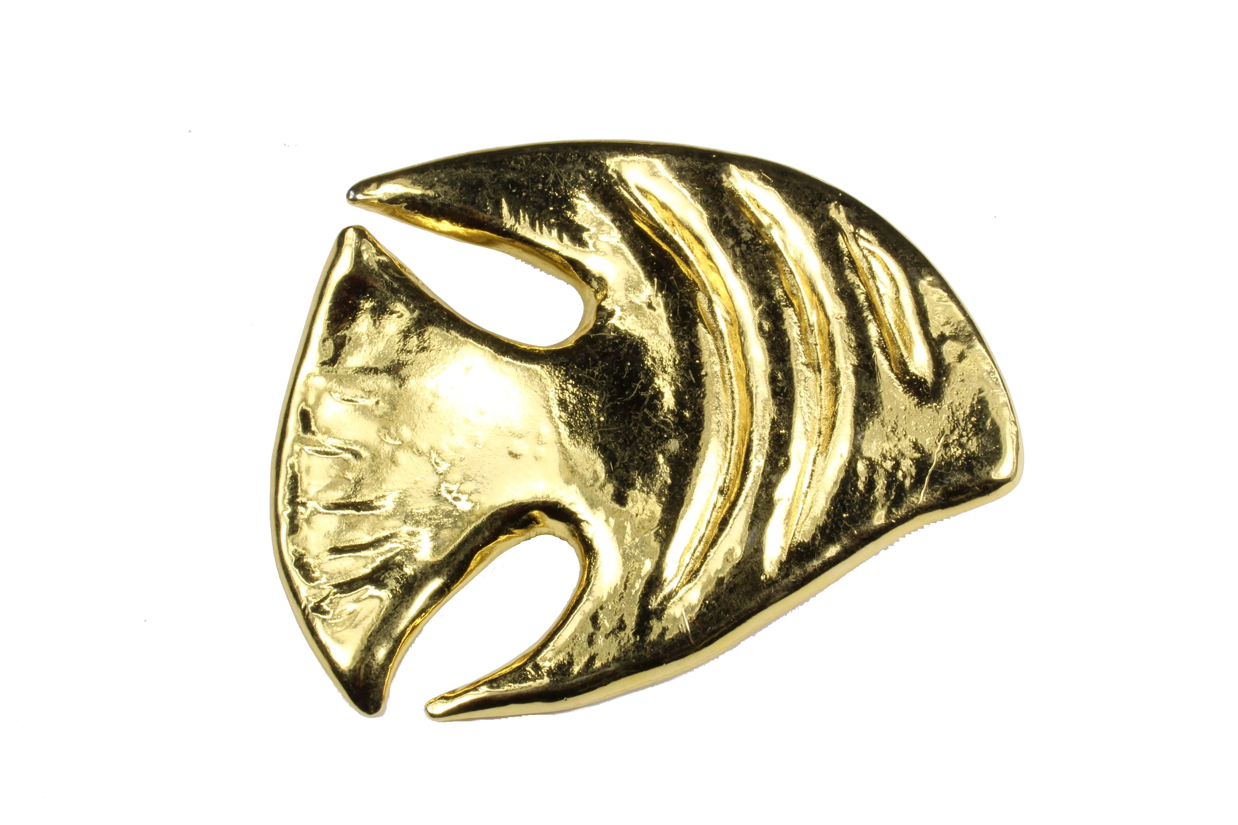 YVES SAINT LAURENT large fish brooch