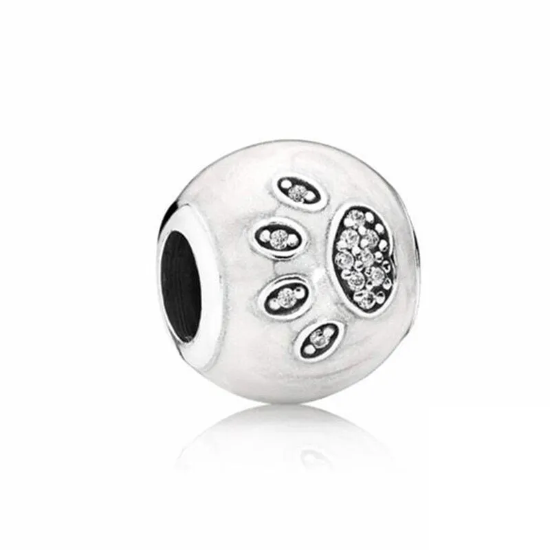 Zircon Sterling Silver Black Bead For Women DIY Jewelry